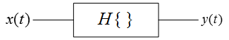 Machine generated alternative text:
x(t) II{ } y(t)